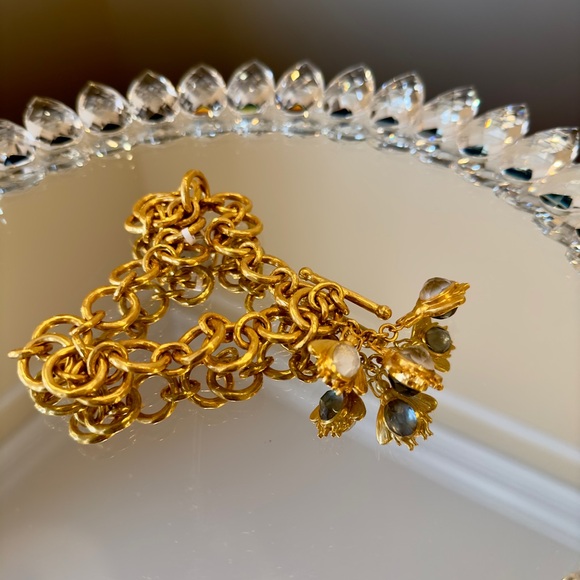 NWT Authentic luxury spring summer Julie Vos Bee Charm Statement Necklace - Picture 5 of 17